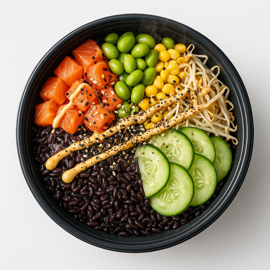 Poké bowl saumon fumé & riz noir (Fit)