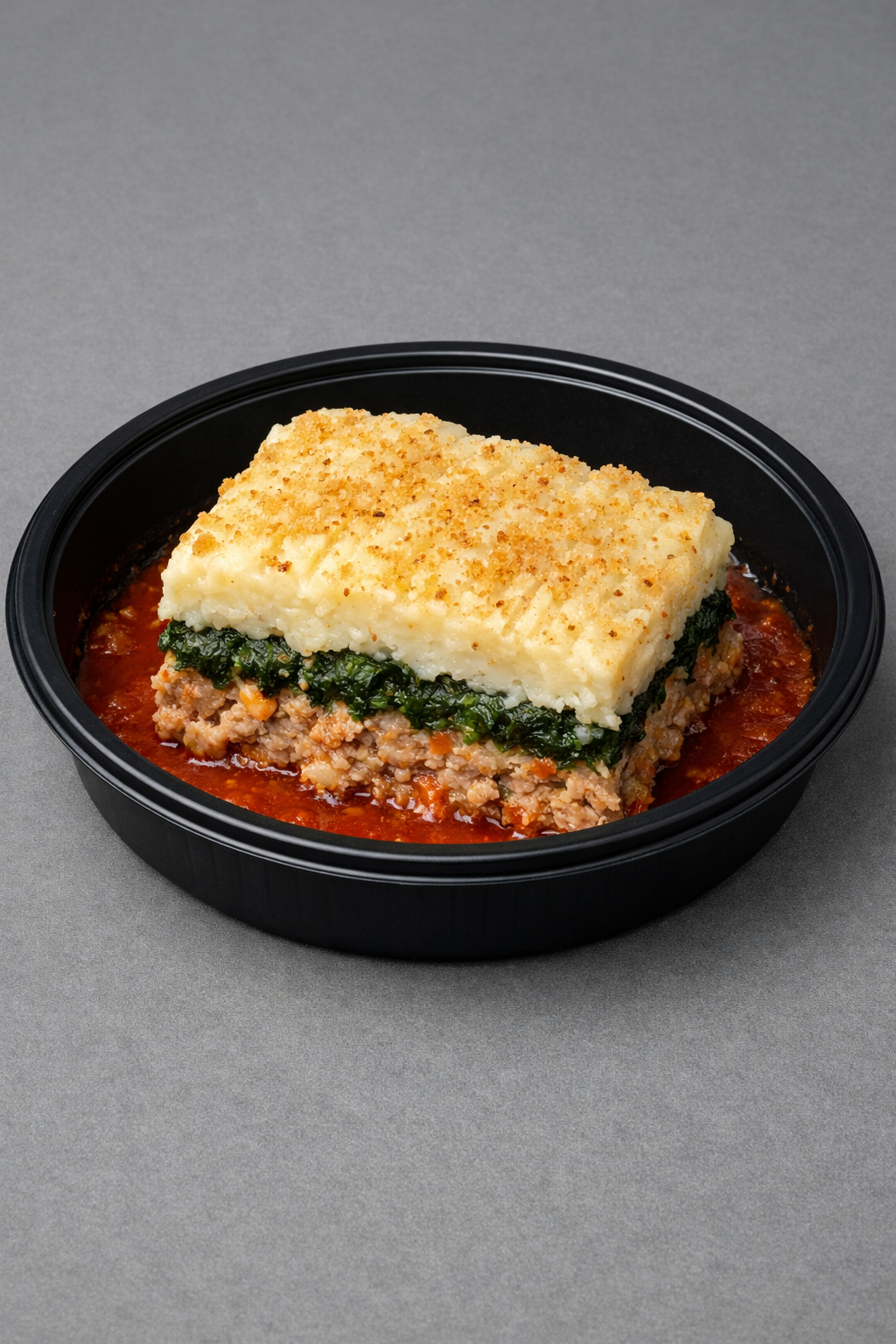 Hachis parmentier, épinards & purée gratinée