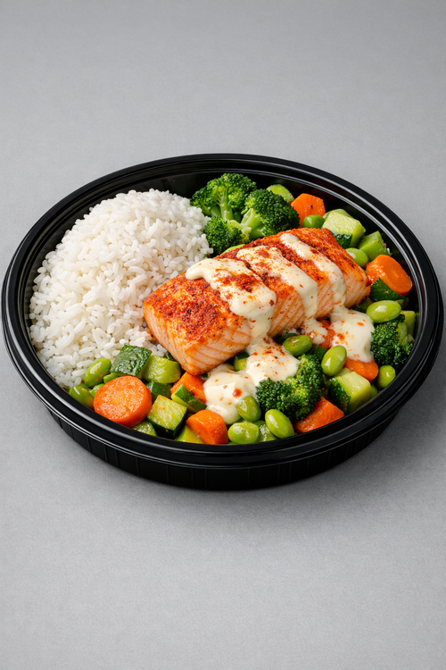 Bowl chaud saumon rôti paprika & riz citron (Fit)