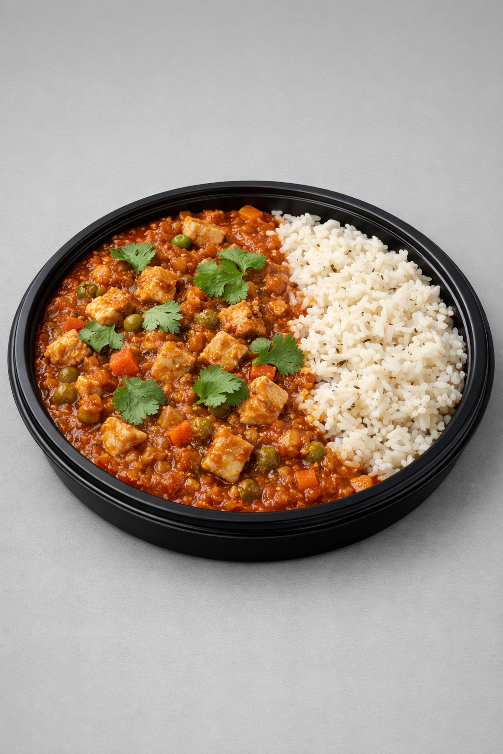 Quorn sauté à l’indienne, riz & lentilles (Fit)