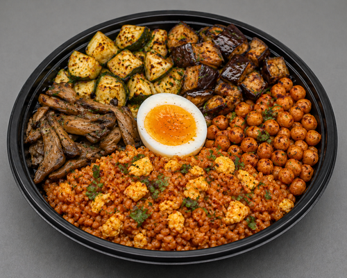 Blé protéiné façon fried rice méditerranéen (Fit)