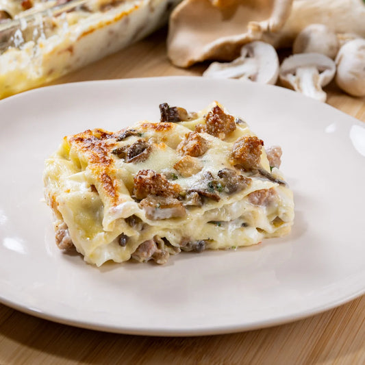 Lasagne Blanche à la Salsiccia e Funghi