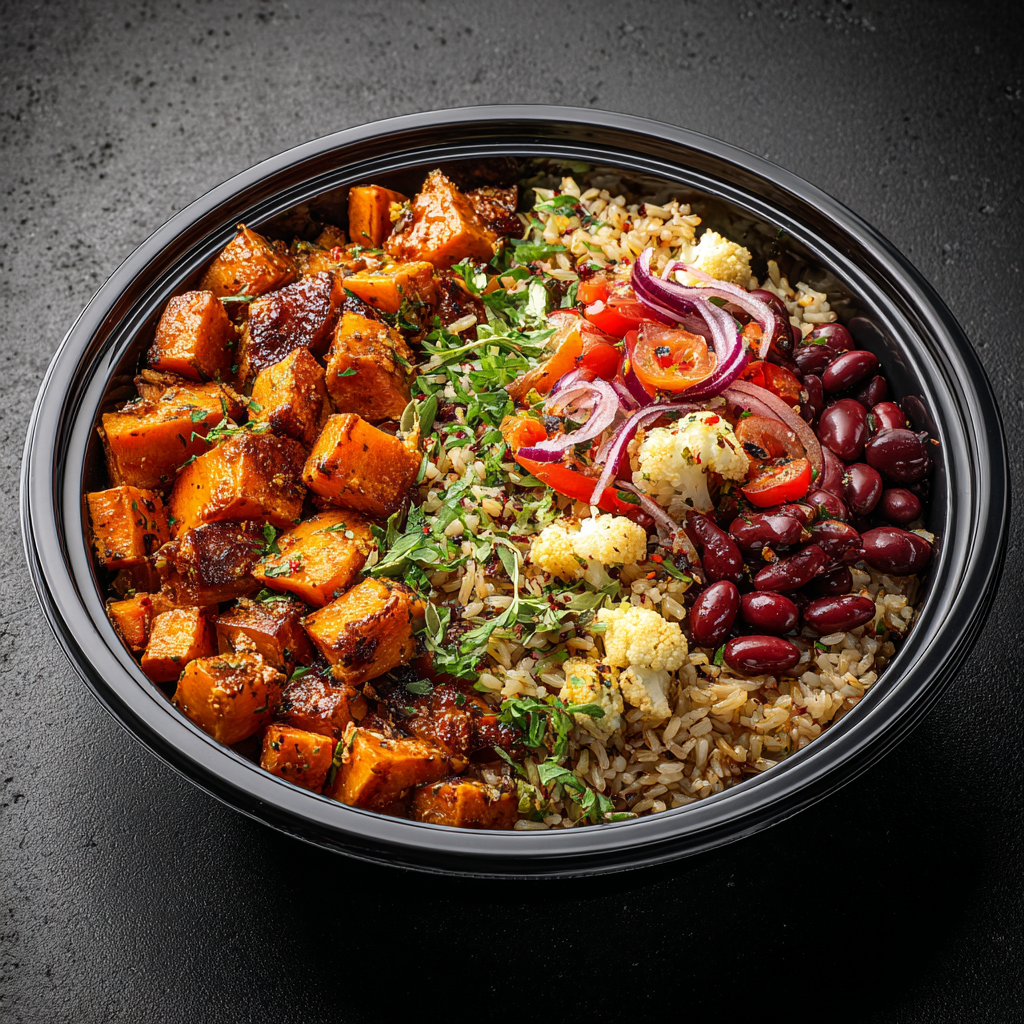 Salade tiède thaï de haricots rouges (Fit)
