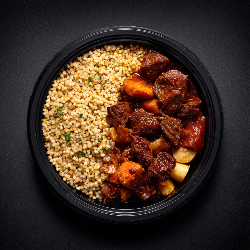 Bœuf mijoté paprika fumé, orge & carottes (Fit)