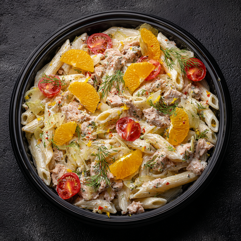 Penne Protein+ au thon, fenouil-orange & aneth